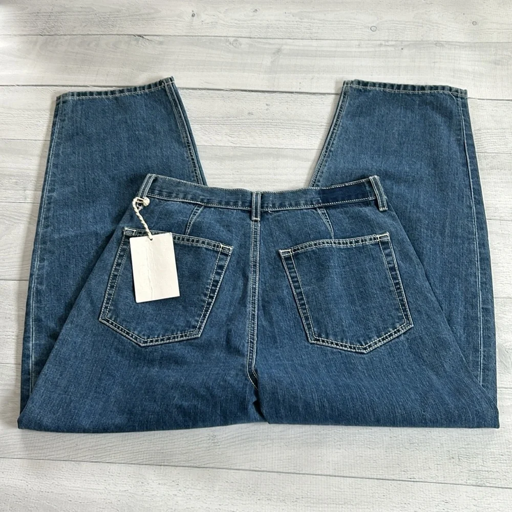 Etica Iris Relaxed Barrel Jeans Size 29 Blue Organic Cotton Medium‎ Blue